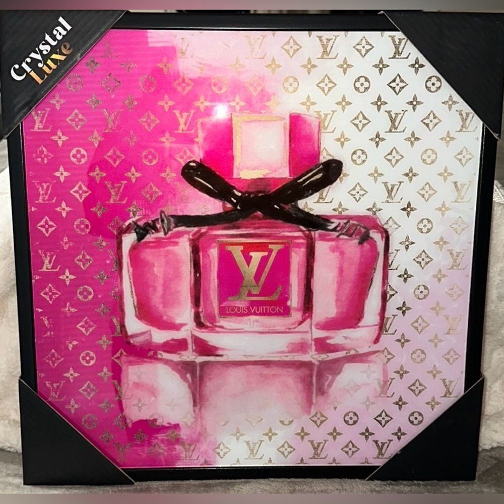 Crystal Luxe Designer Perfume Luis Vuitton Print Pictured Drawing Art Room Decor